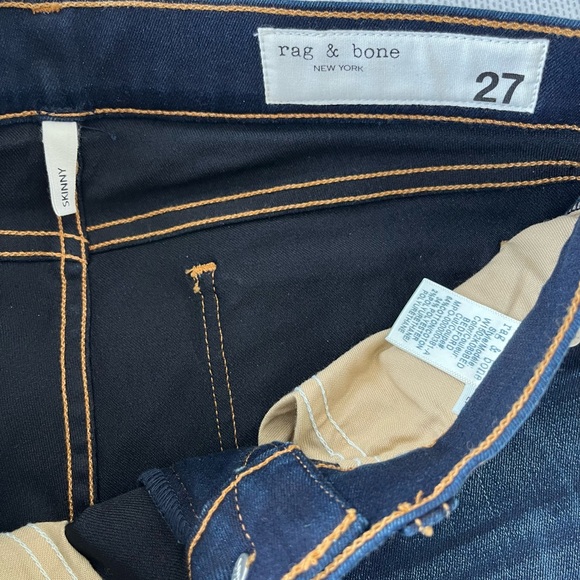 NWOT Rag & Bone Skinny Bedford Blue Jeans - Picture 3 of 5
